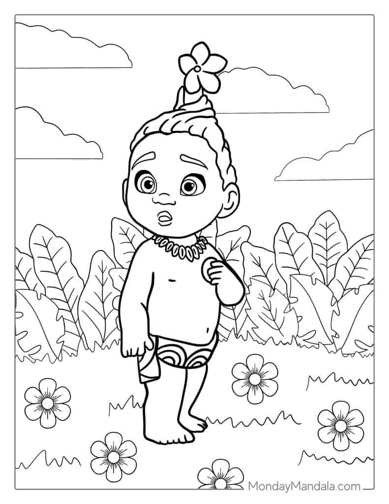 Moana Coloring Pages Free Printable 53