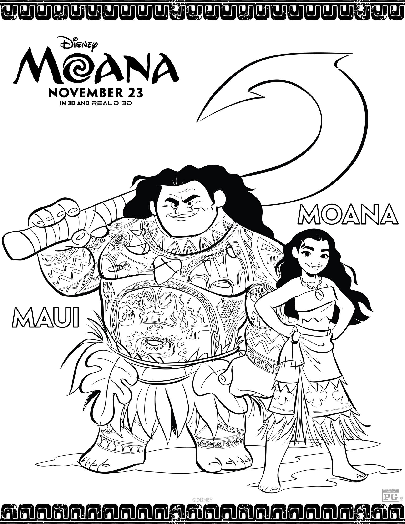 Moana Coloring Pages Free Printable 64