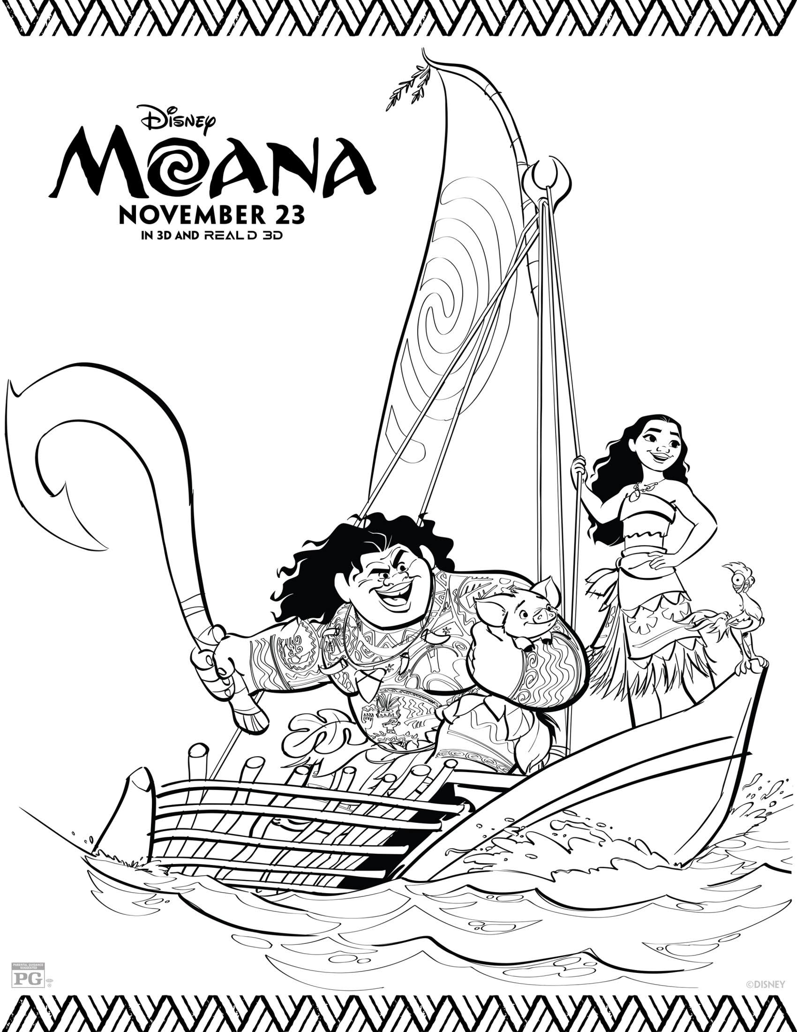 Moana Coloring Pages Free Printable 86