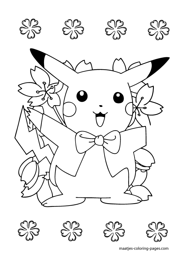 Pikachu Coloring Pages for Kids 10