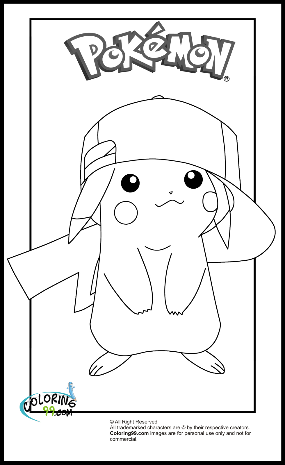 Pikachu Coloring Pages for Kids 101