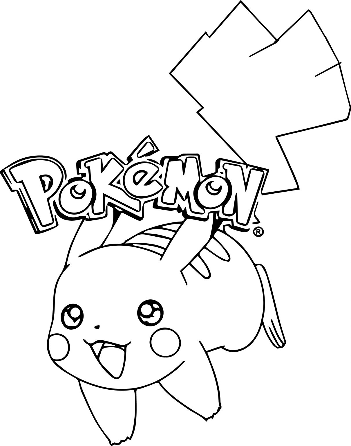 Pikachu Coloring Pages for Kids 104