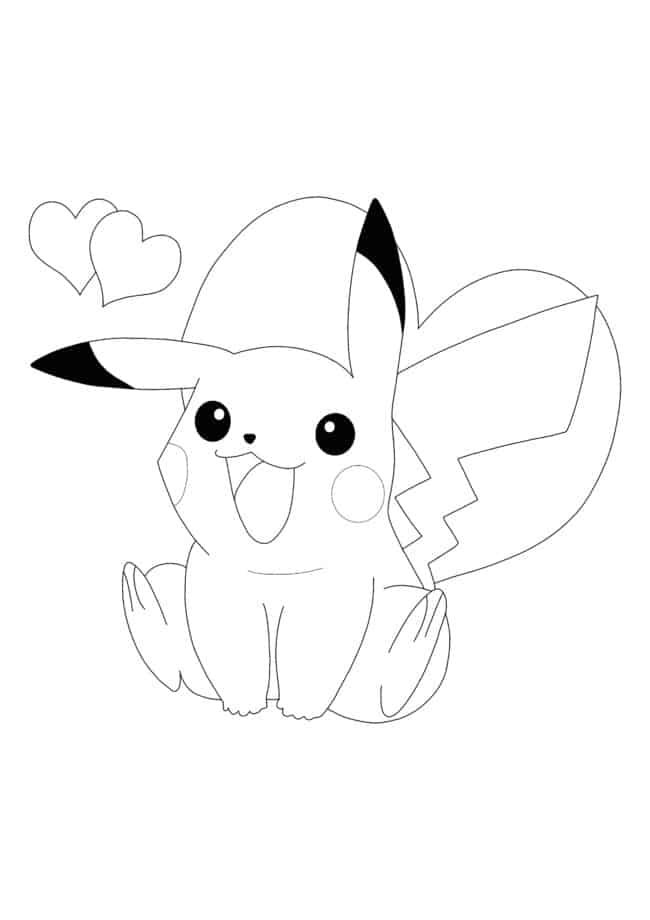 Pikachu Coloring Pages for Kids 112