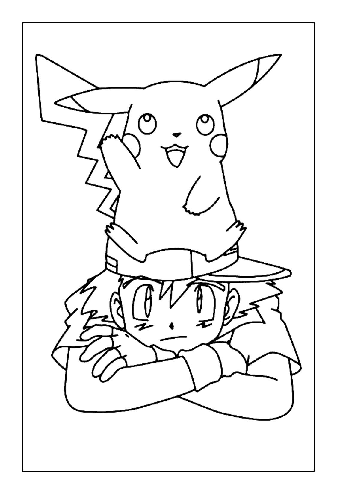 Pikachu Coloring Pages for Kids 12