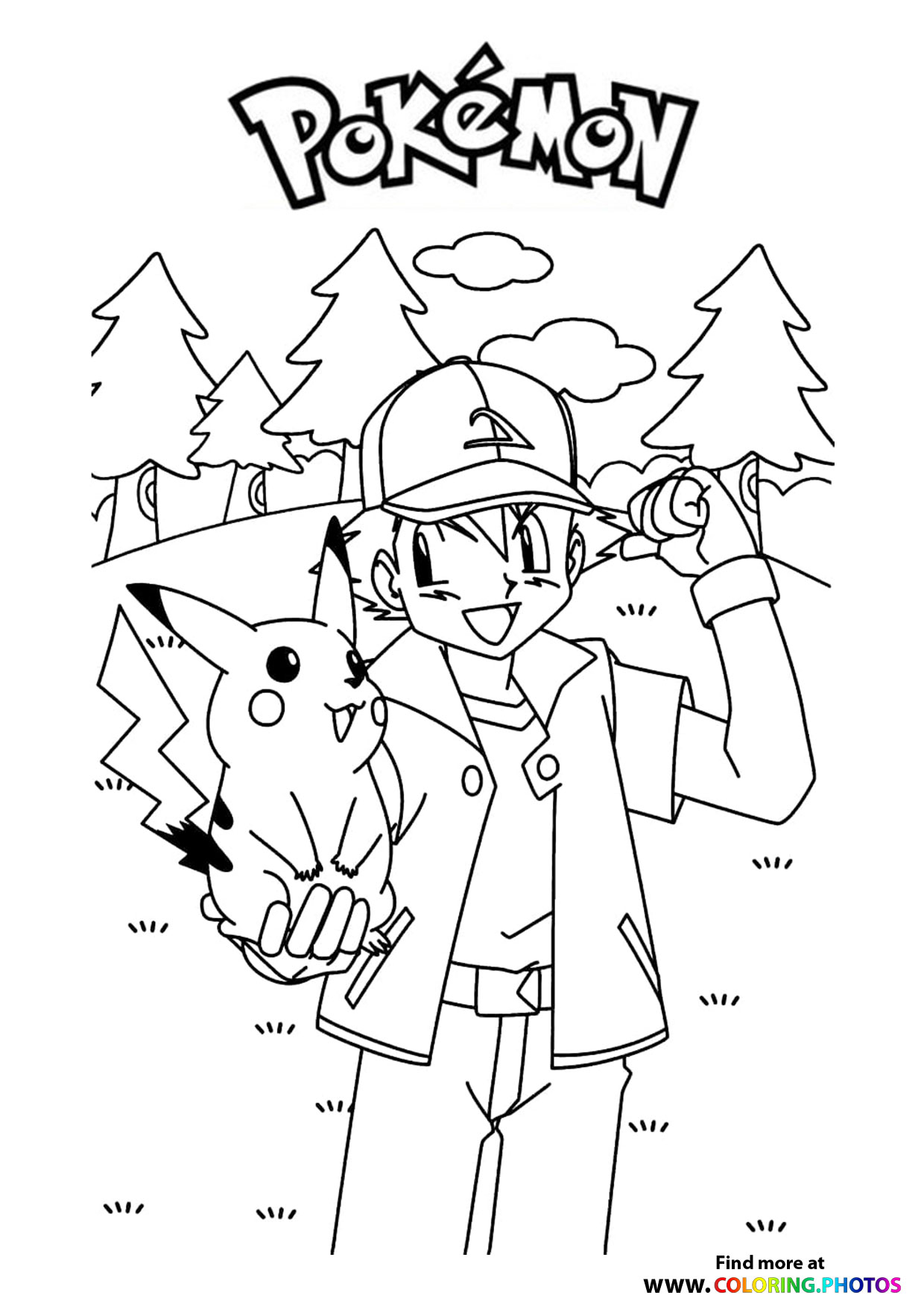 Pikachu Coloring Pages for Kids 13