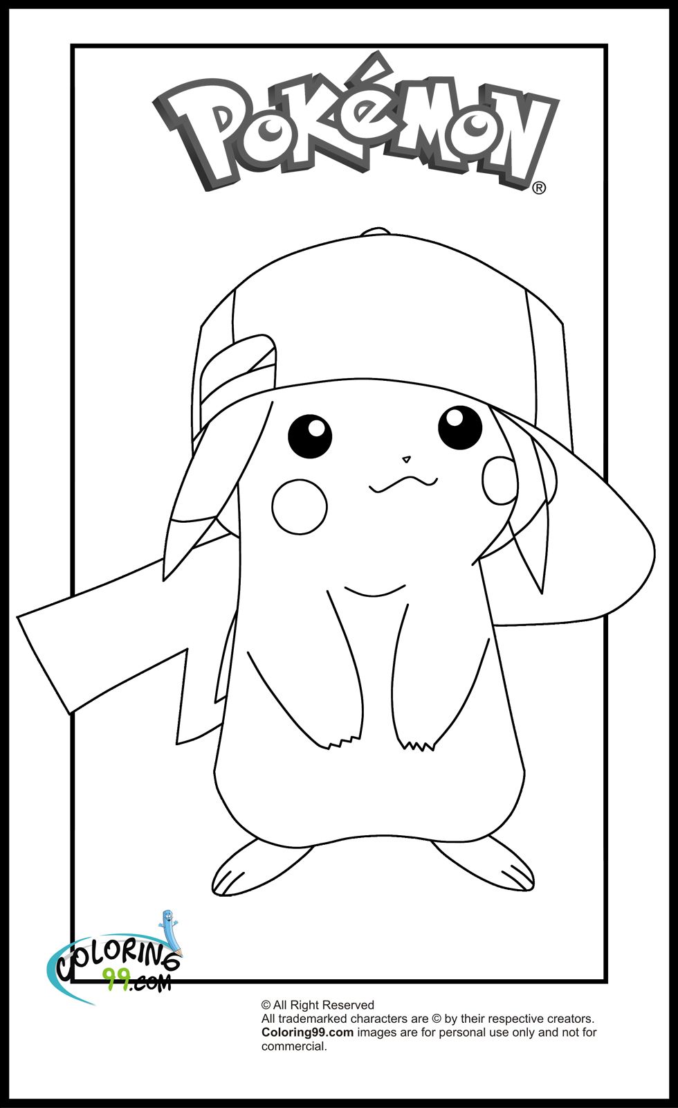 Pikachu Coloring Pages for Kids 18