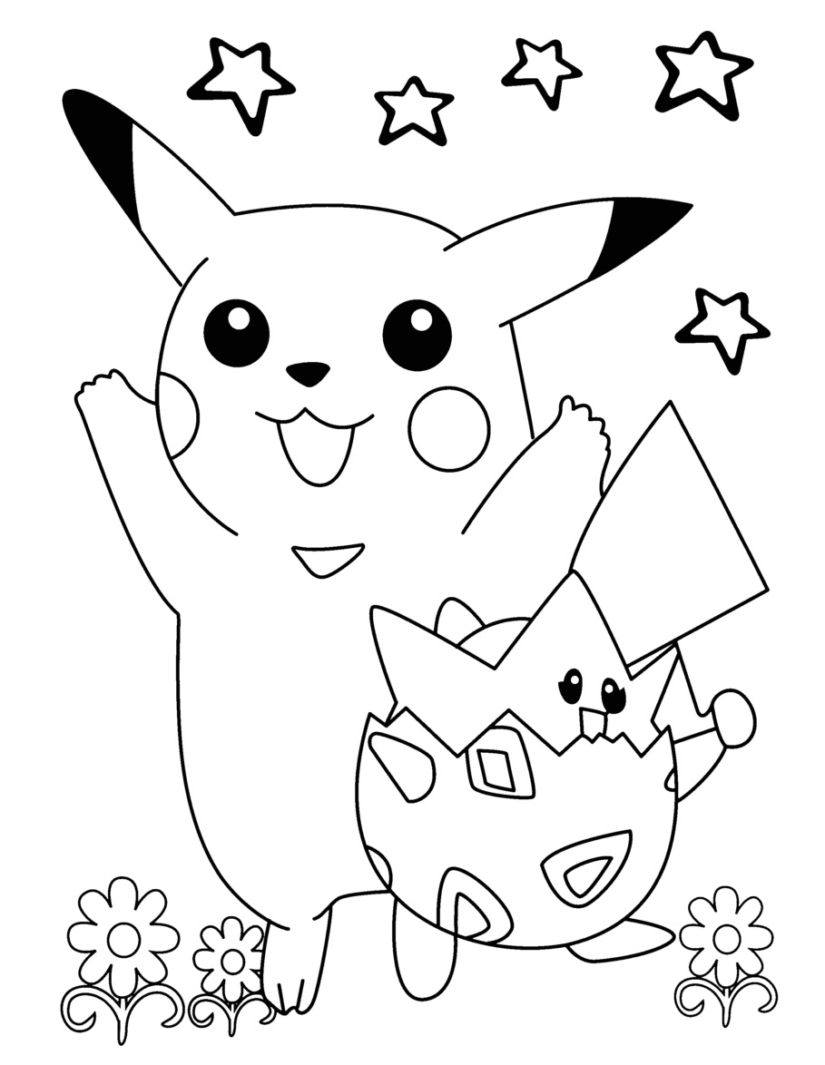 Pikachu Coloring Pages for Kids 3