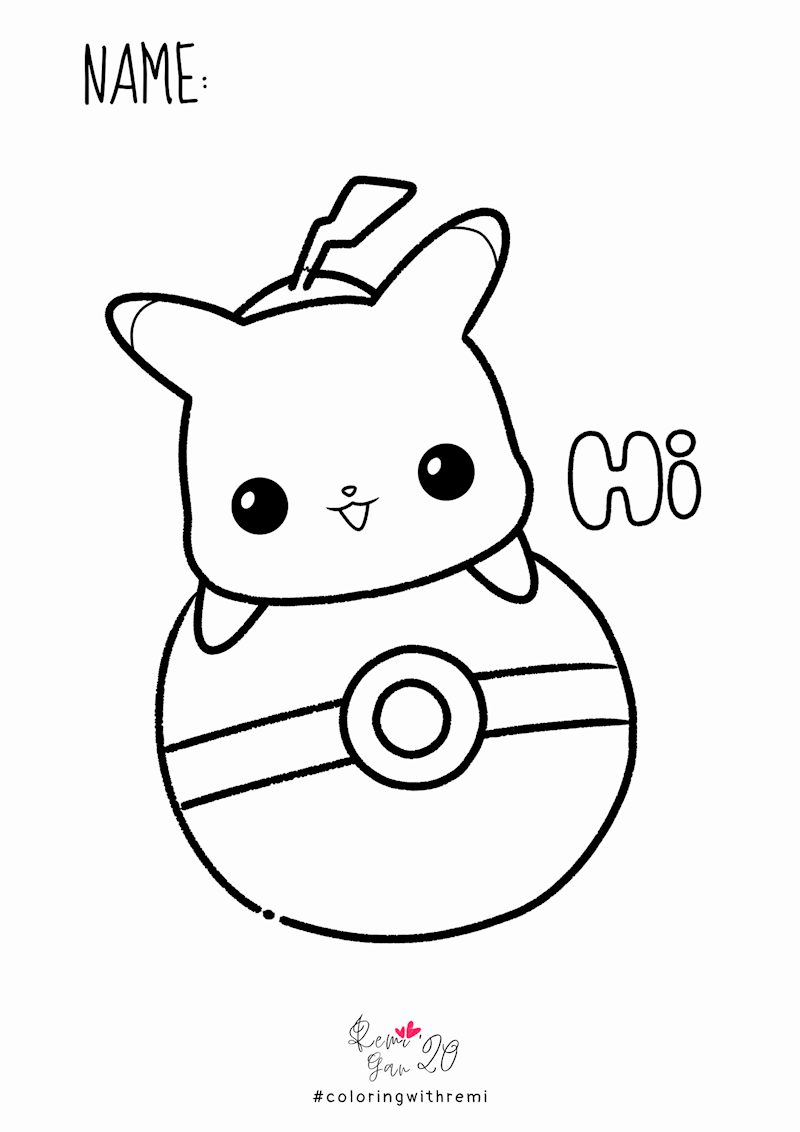 Pikachu Coloring Pages for Kids 47