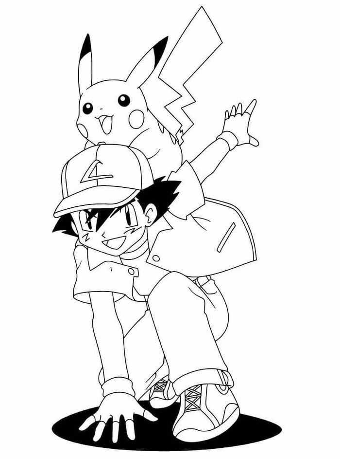 Pikachu Coloring Pages for Kids 50