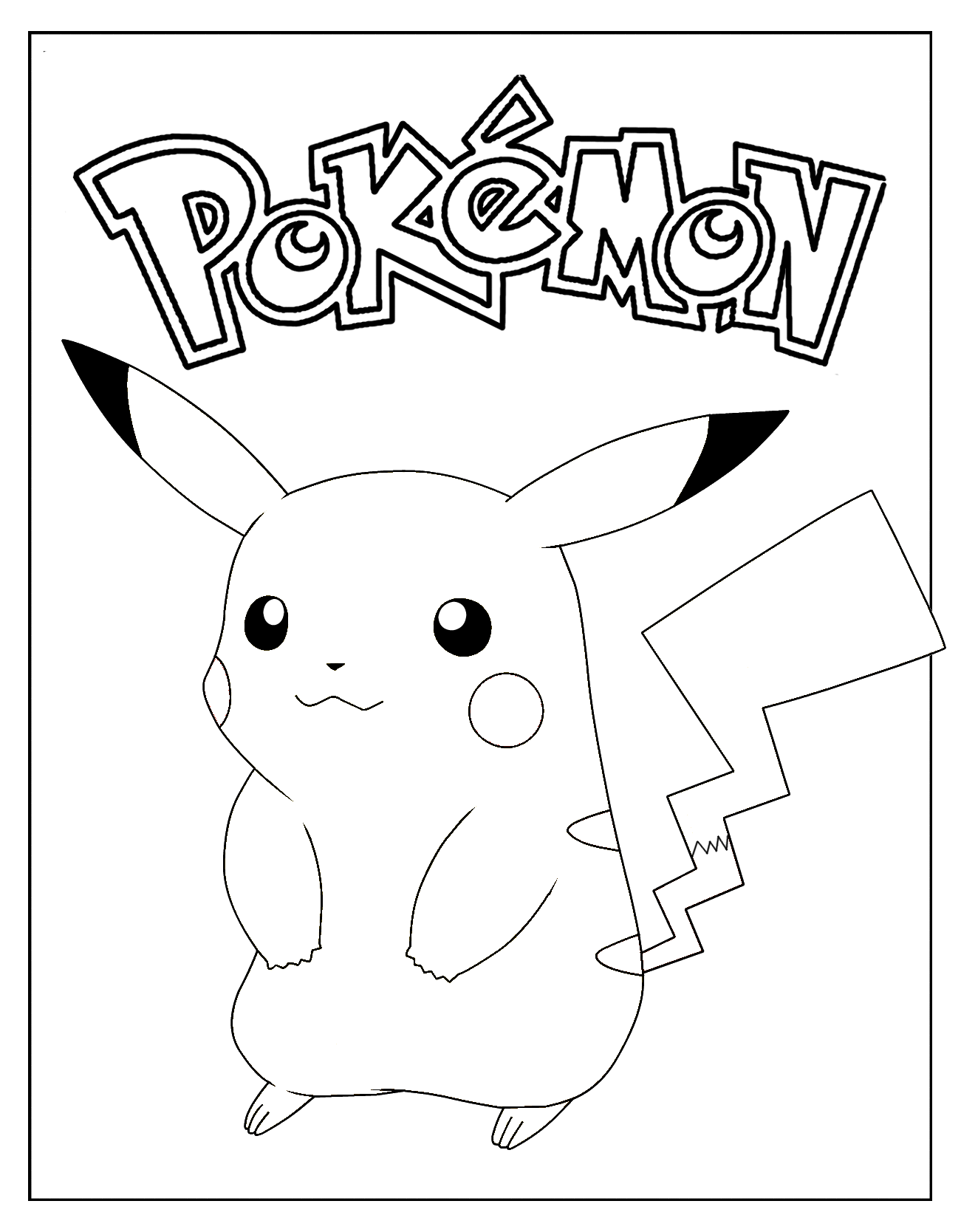 Pikachu Coloring Pages for Kids 55