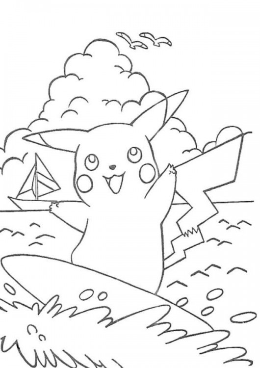 Pikachu Coloring Pages for Kids 56