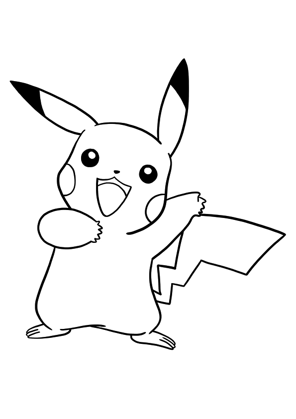 Pikachu Coloring Pages for Kids 8