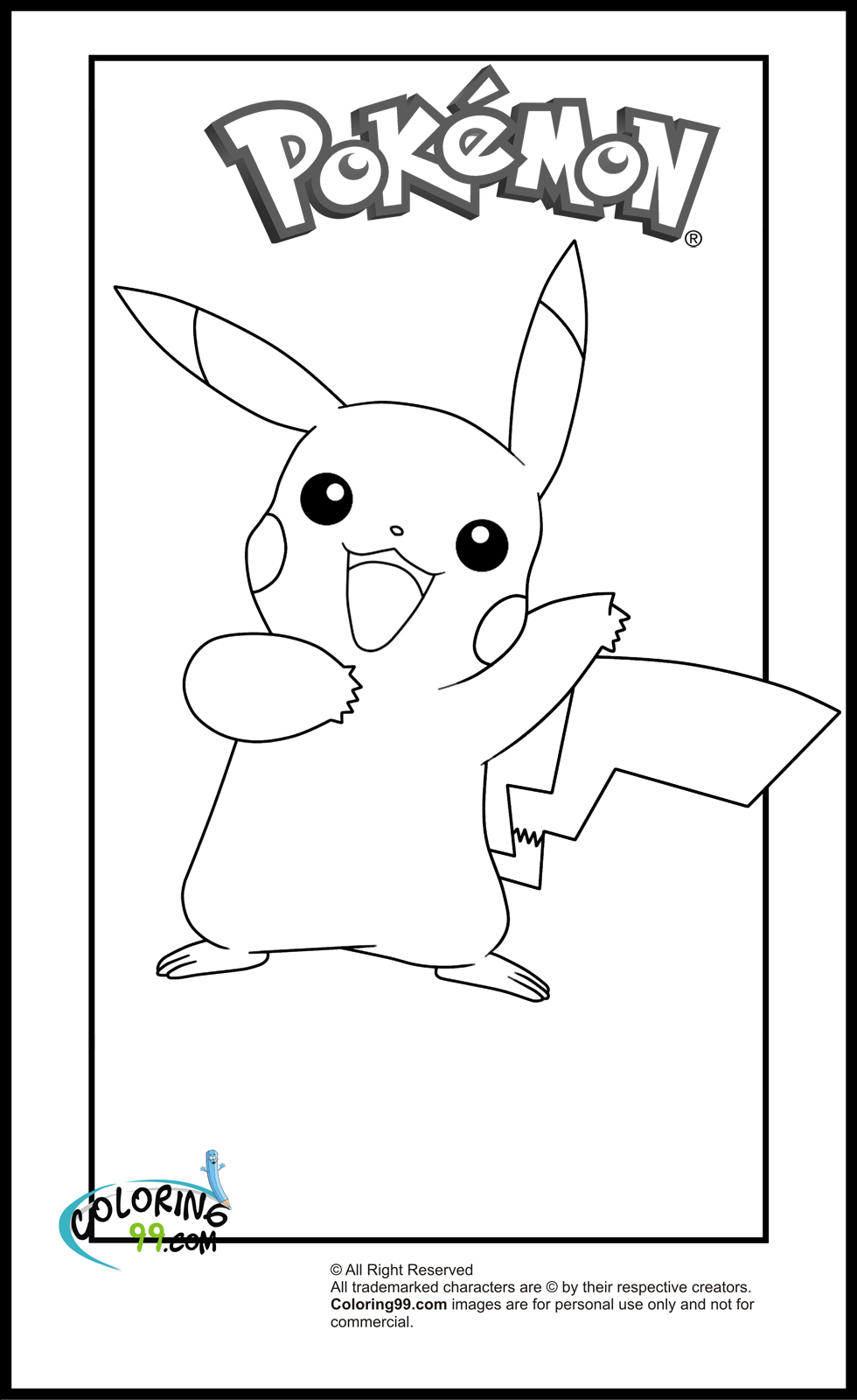 Pikachu Coloring Pages for Kids 85