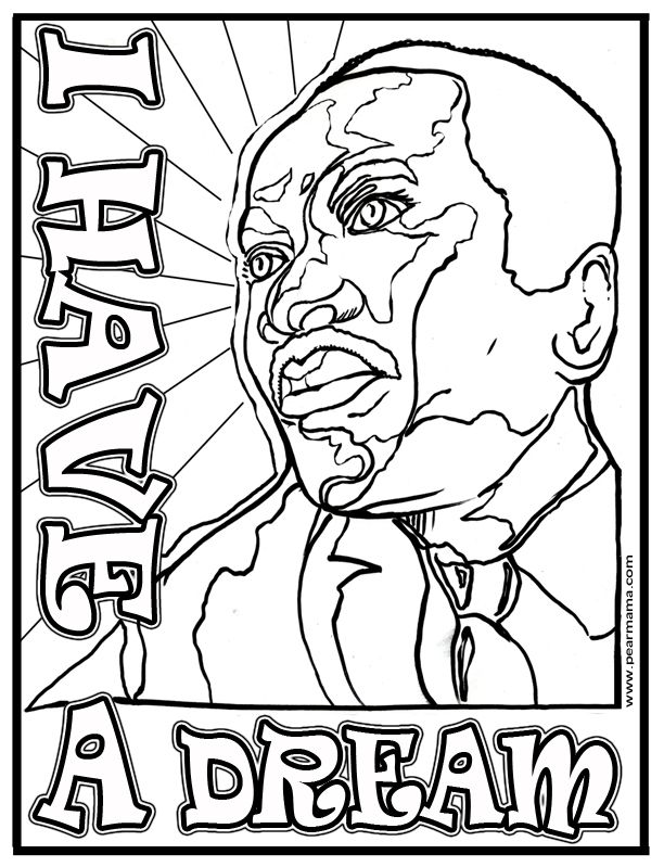 printable martin luther king jr coloring page