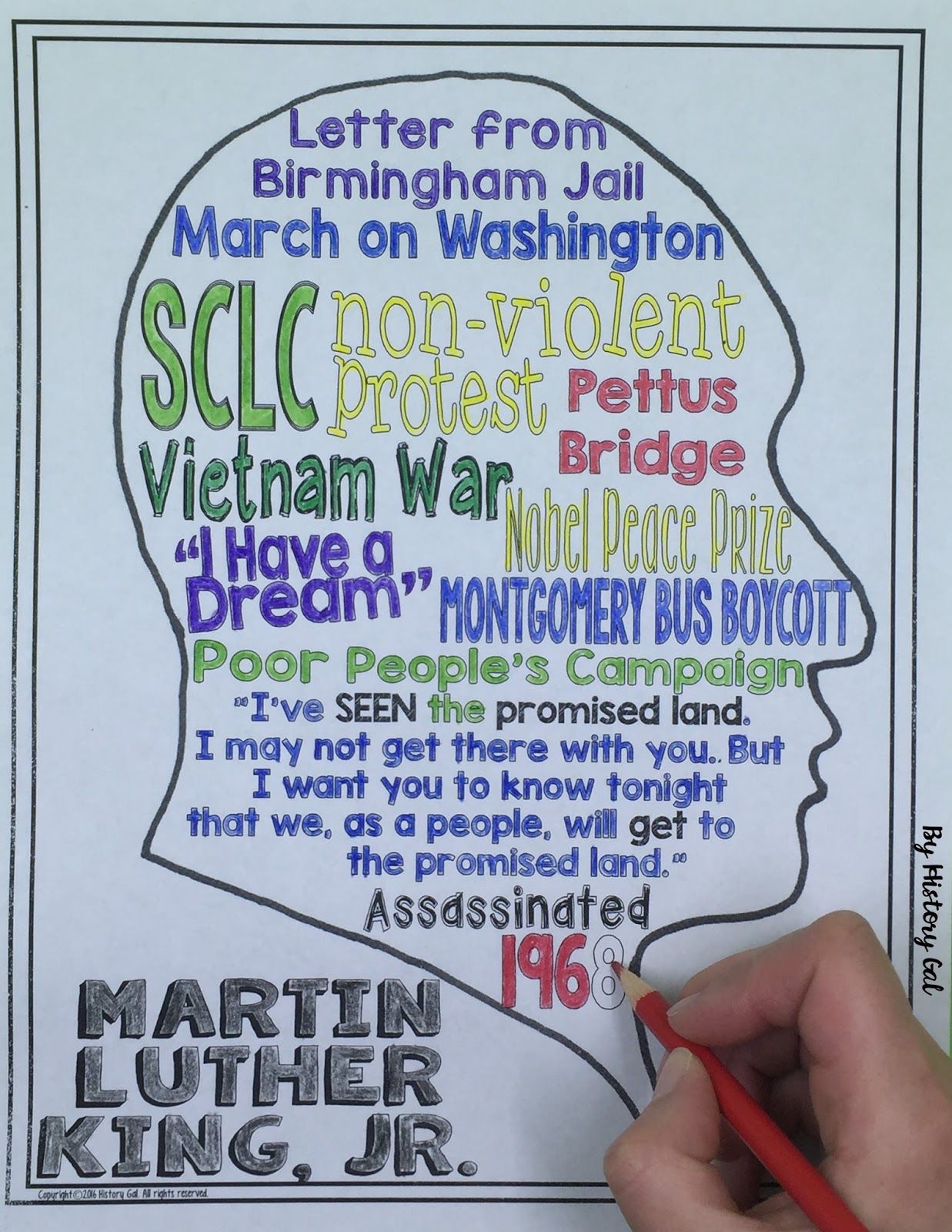 printable mlk coloring pages