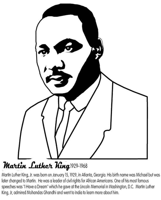 printable pictures of martin luther king