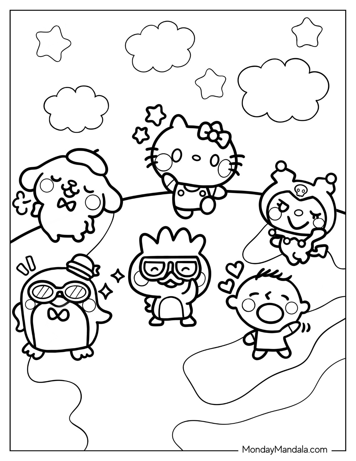 Sanrio Coloring Pages Printable Aesthetic 104