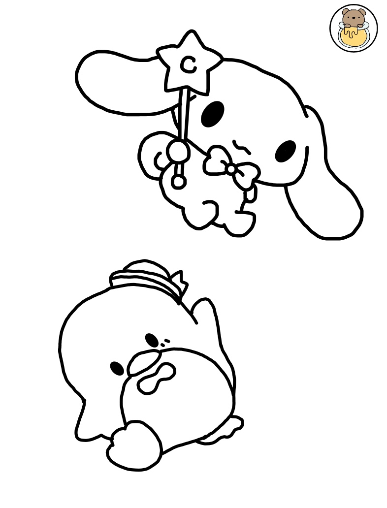 Sanrio Coloring Pages Printable Aesthetic 12