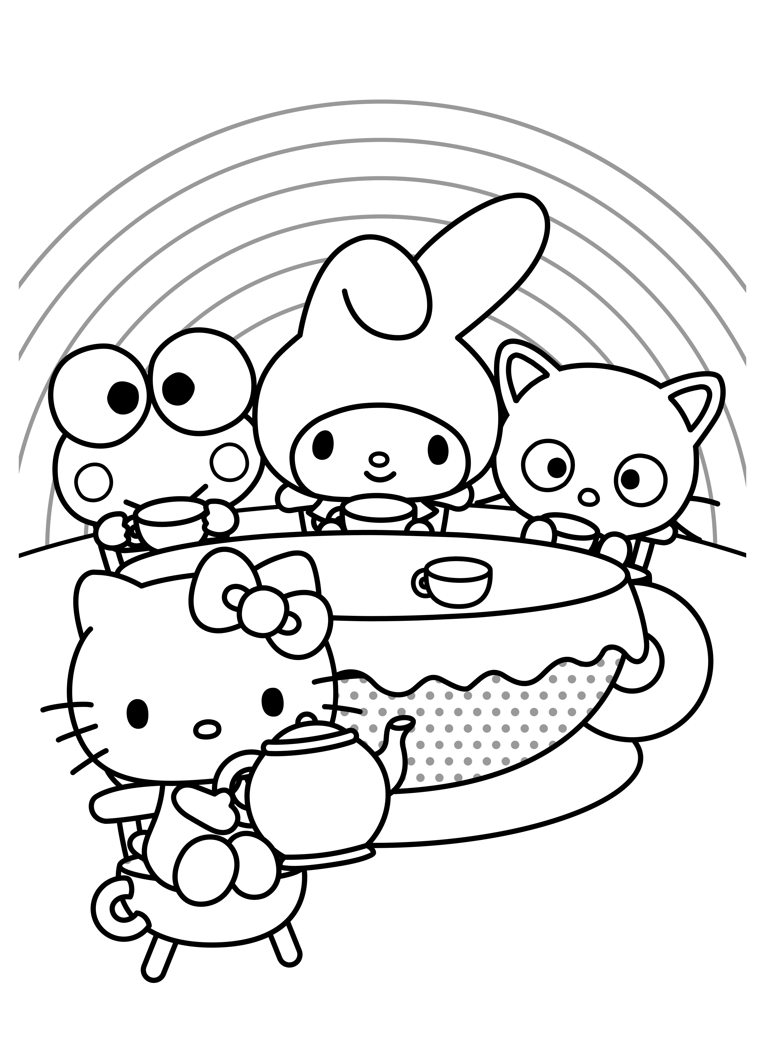 Sanrio Coloring Pages Printable Aesthetic 13