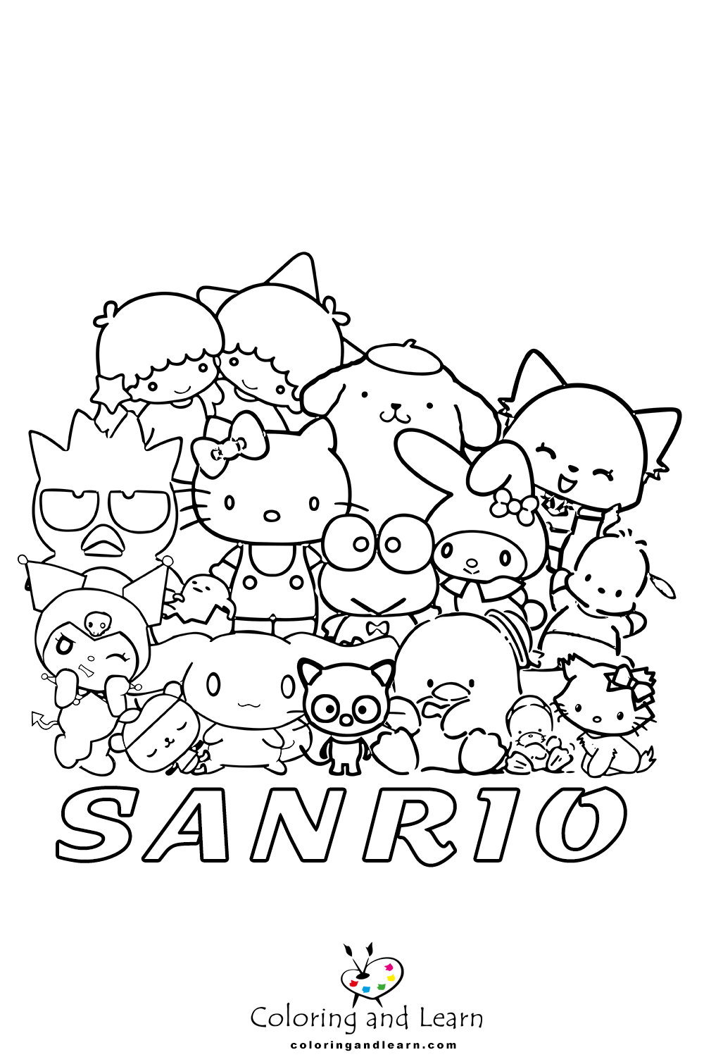 Sanrio Coloring Pages Printable Aesthetic 16