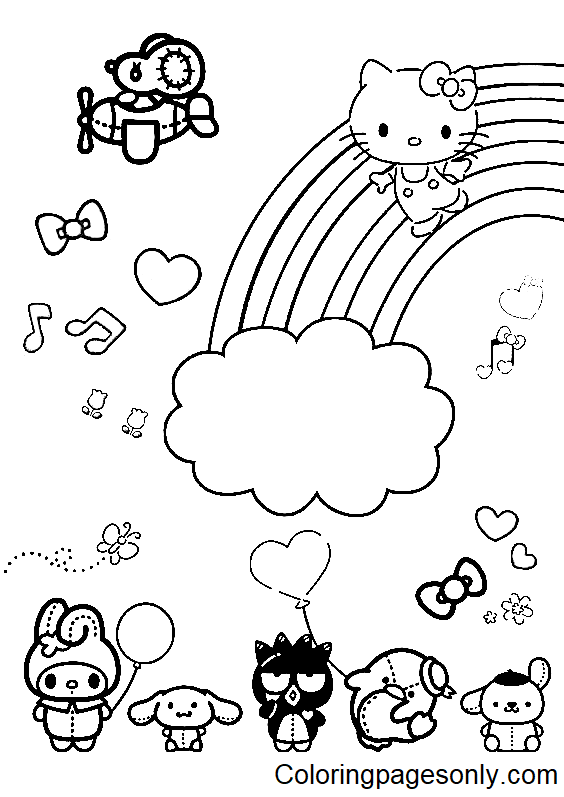 Sanrio Coloring Pages Printable Aesthetic 18