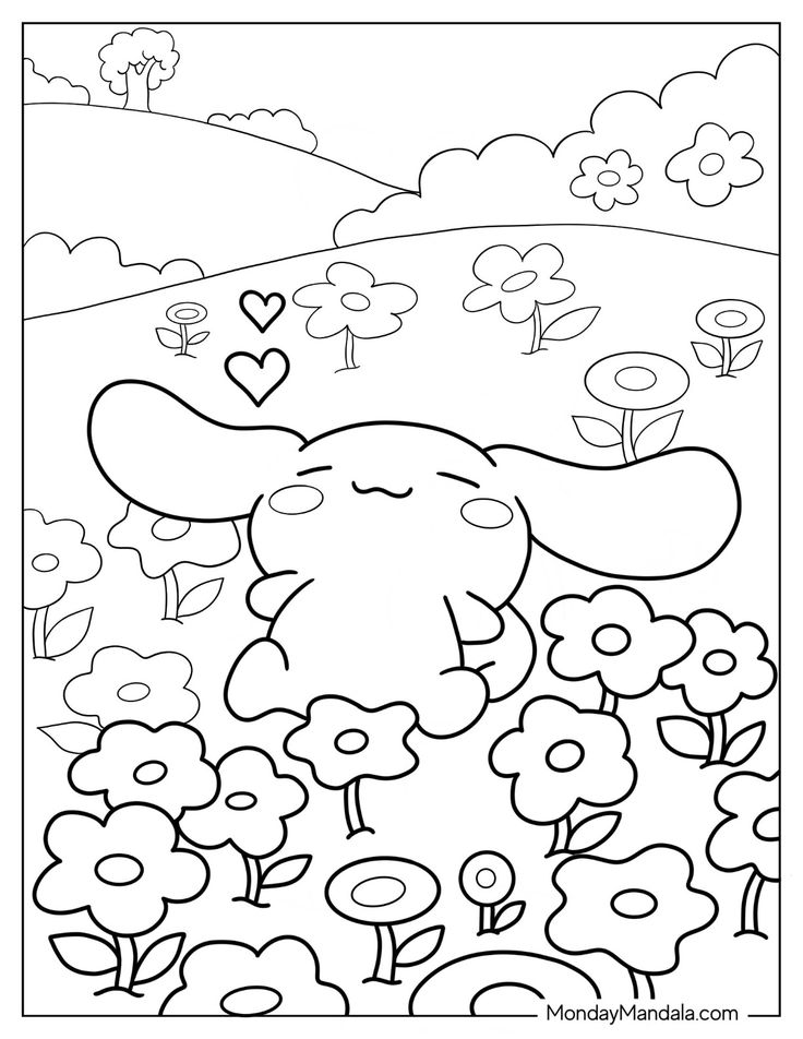 Sanrio Coloring Pages Printable Aesthetic 24