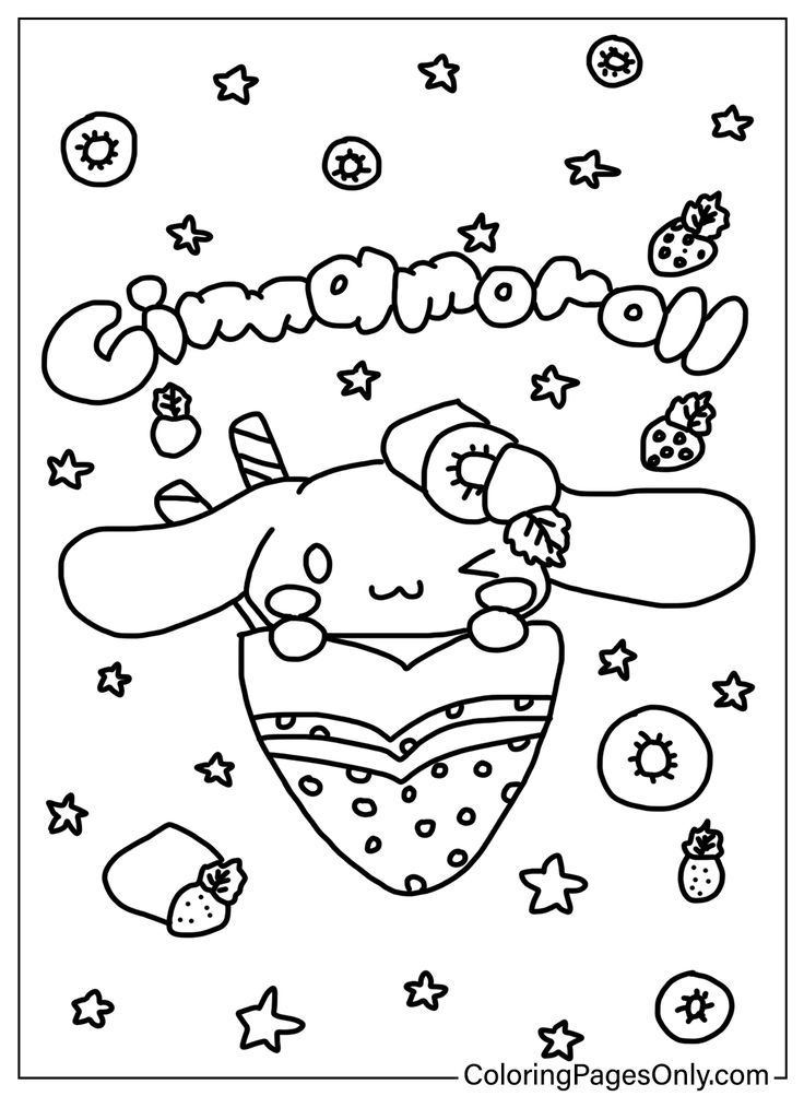 Sanrio Coloring Pages Printable Aesthetic 26