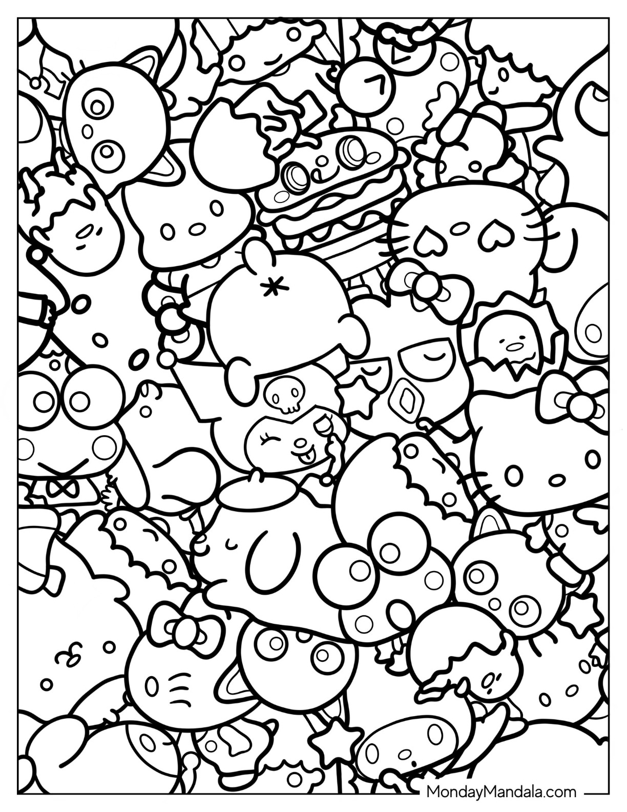 Sanrio Coloring Pages Printable Aesthetic 30