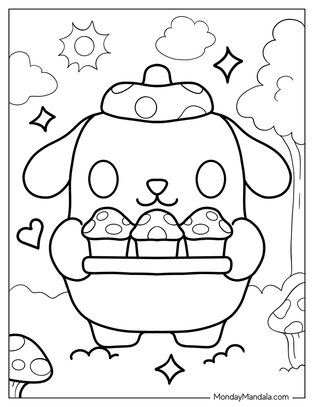 Sanrio Coloring Pages Printable Aesthetic 31