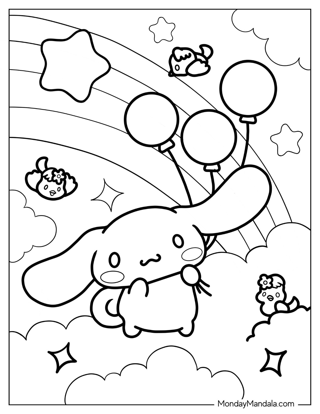 Sanrio Coloring Pages Printable Aesthetic 39