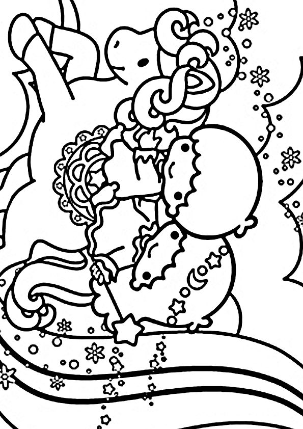 Sanrio Coloring Pages Printable Aesthetic 42