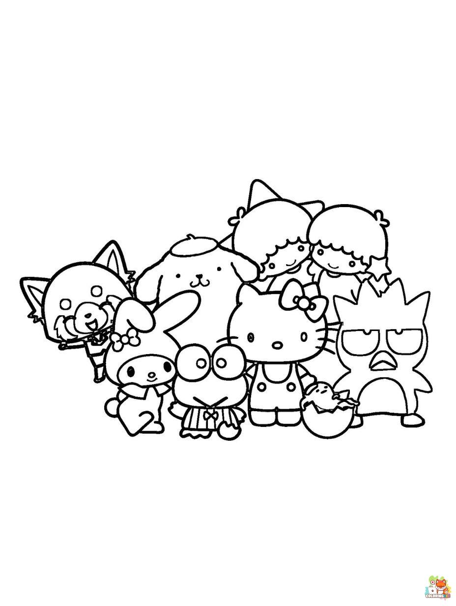 Sanrio Coloring Pages Printable Aesthetic 43