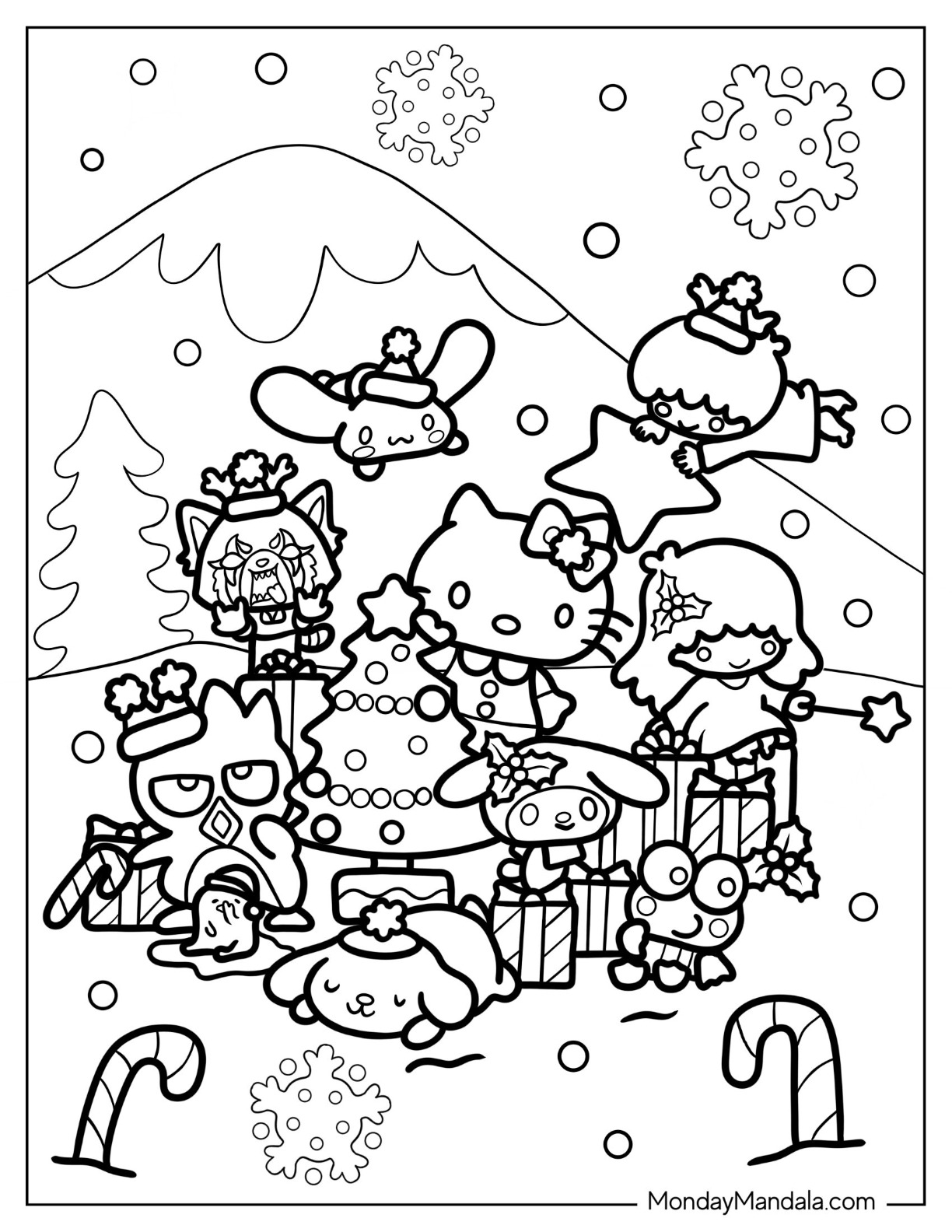 Sanrio Coloring Pages Printable Aesthetic 48