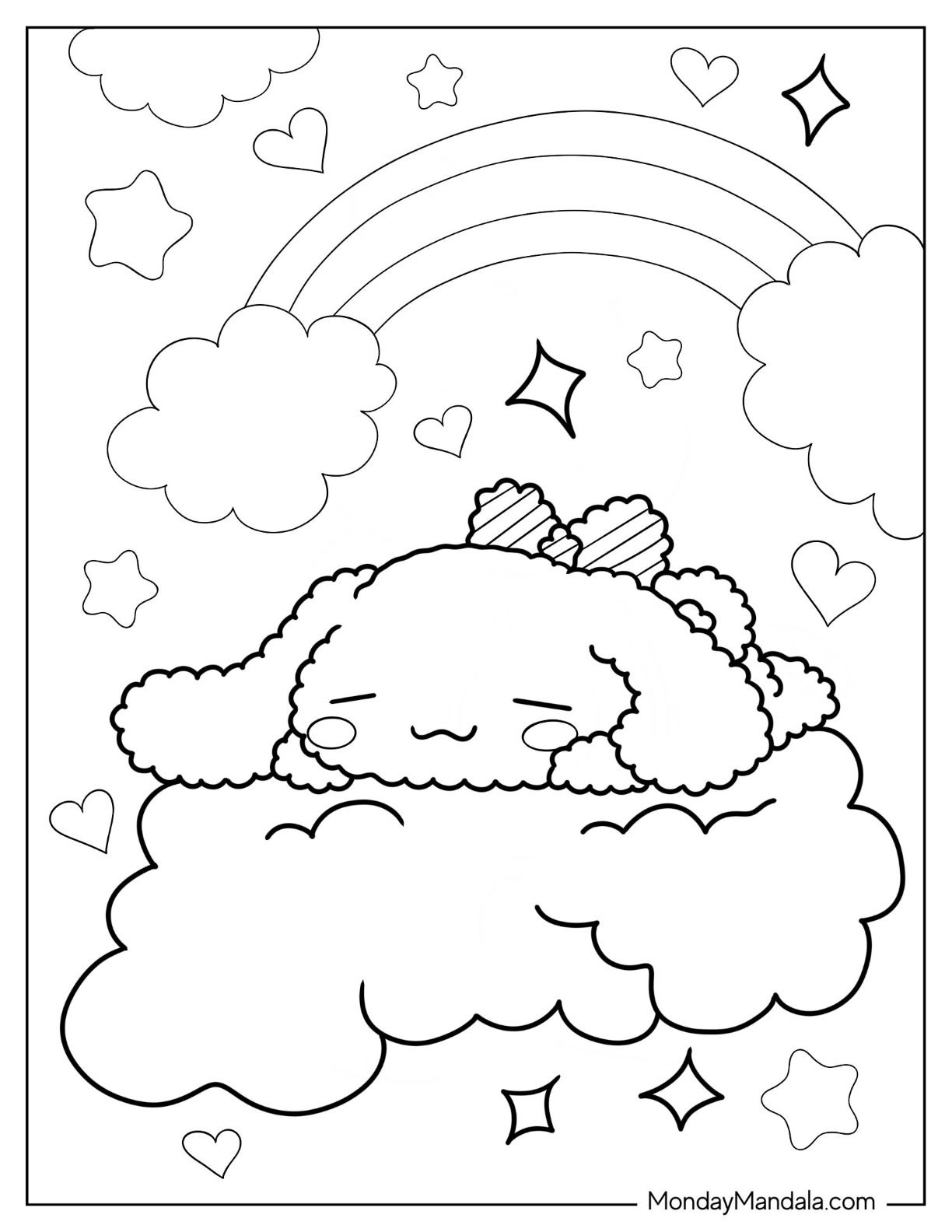 Sanrio Coloring Pages Printable Aesthetic 51