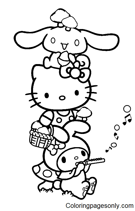 Sanrio Coloring Pages Printable Aesthetic 6