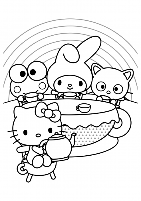 Sanrio Coloring Pages Printable Aesthetic 62