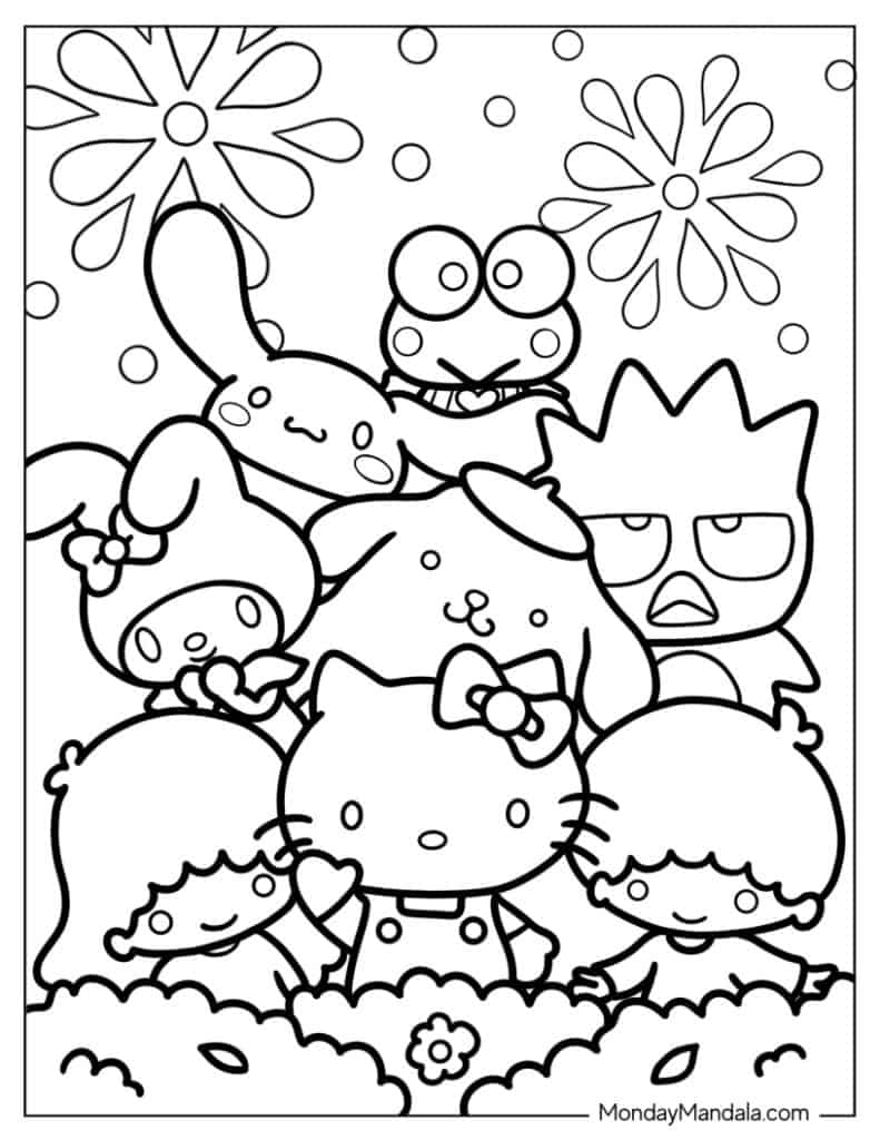 Sanrio Coloring Pages Printable Aesthetic 67