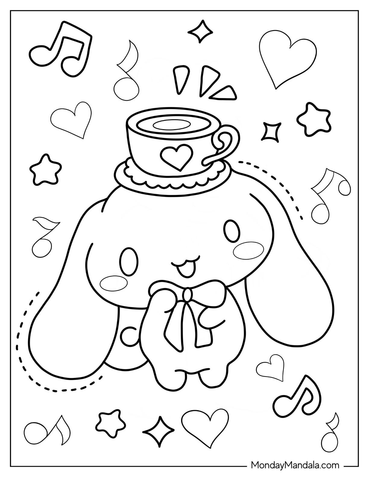 Sanrio Coloring Pages Printable Aesthetic 80