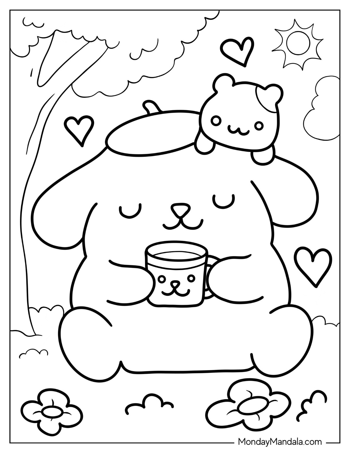 Sanrio Coloring Pages Printable Aesthetic 81