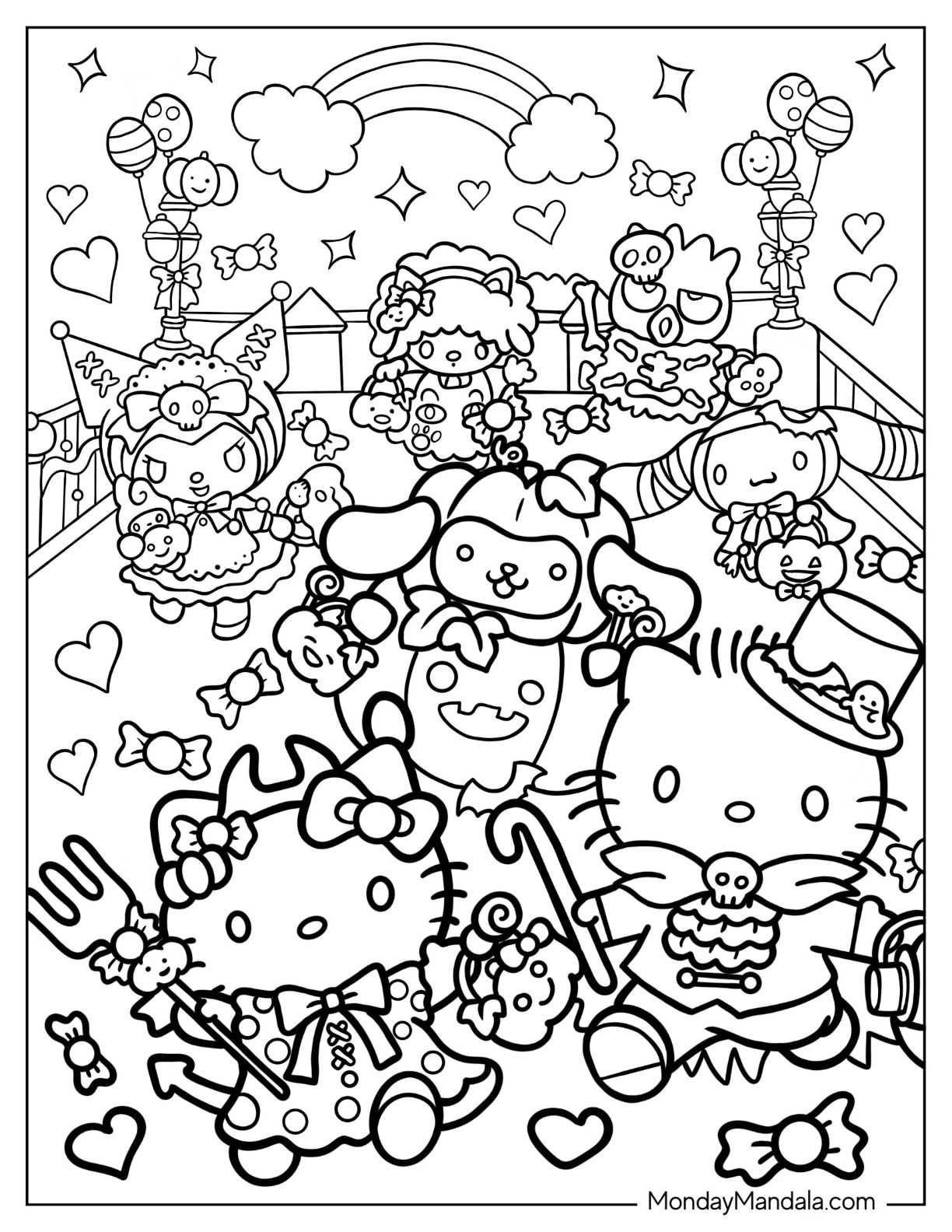 Sanrio Coloring Pages Printable Aesthetic 89