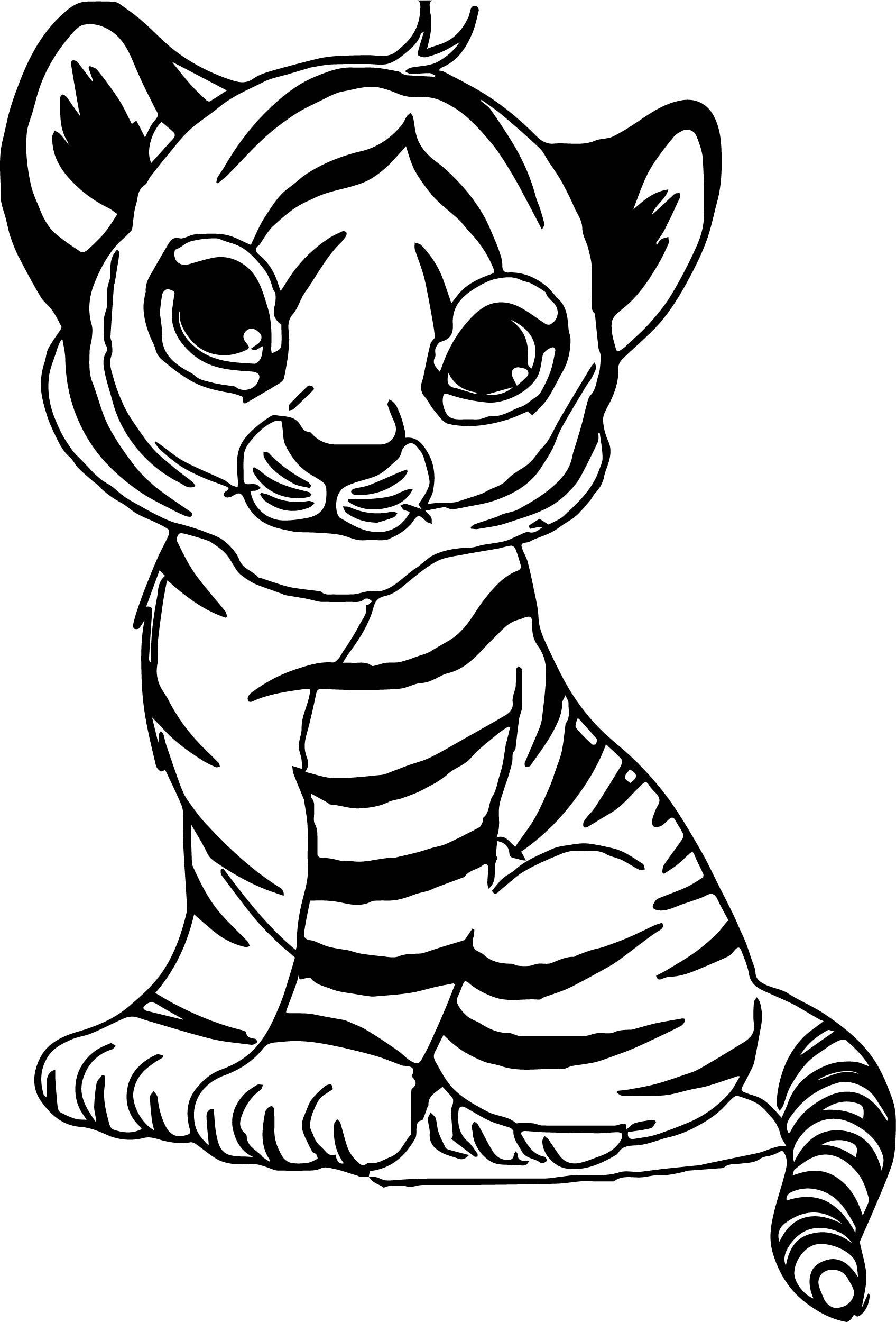 Tiger Coloring Pages for Kids Printable 1