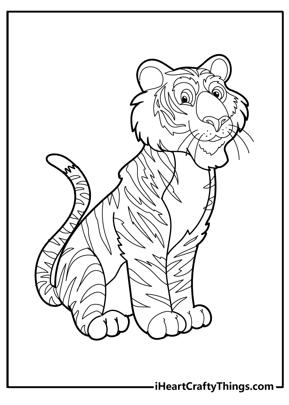 Tiger Coloring Pages for Kids Printable 105