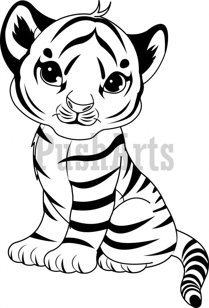 Tiger Coloring Pages for Kids Printable 107