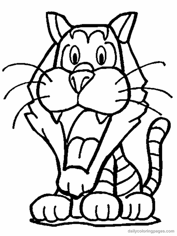 Tiger Coloring Pages for Kids Printable 108