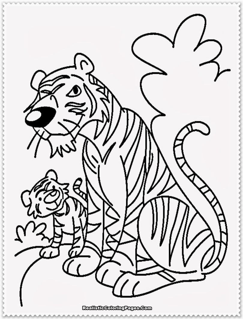 Tiger Coloring Pages for Kids Printable 109