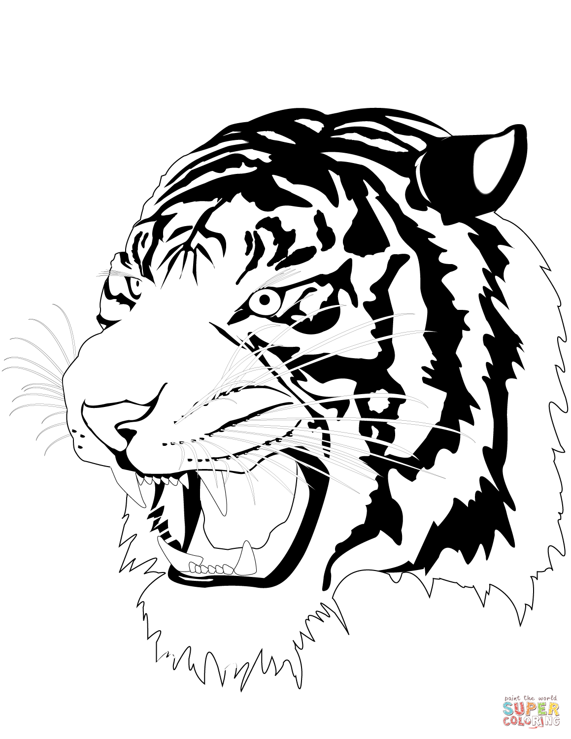 Tiger Coloring Pages for Kids Printable 11