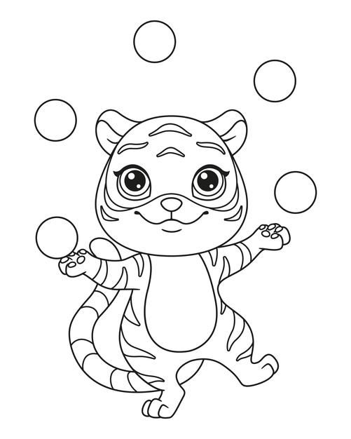 Tiger Coloring Pages for Kids Printable 13