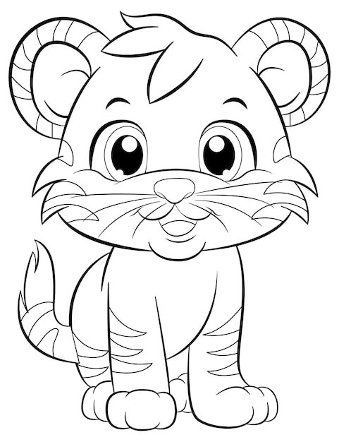 Tiger Coloring Pages for Kids Printable 15