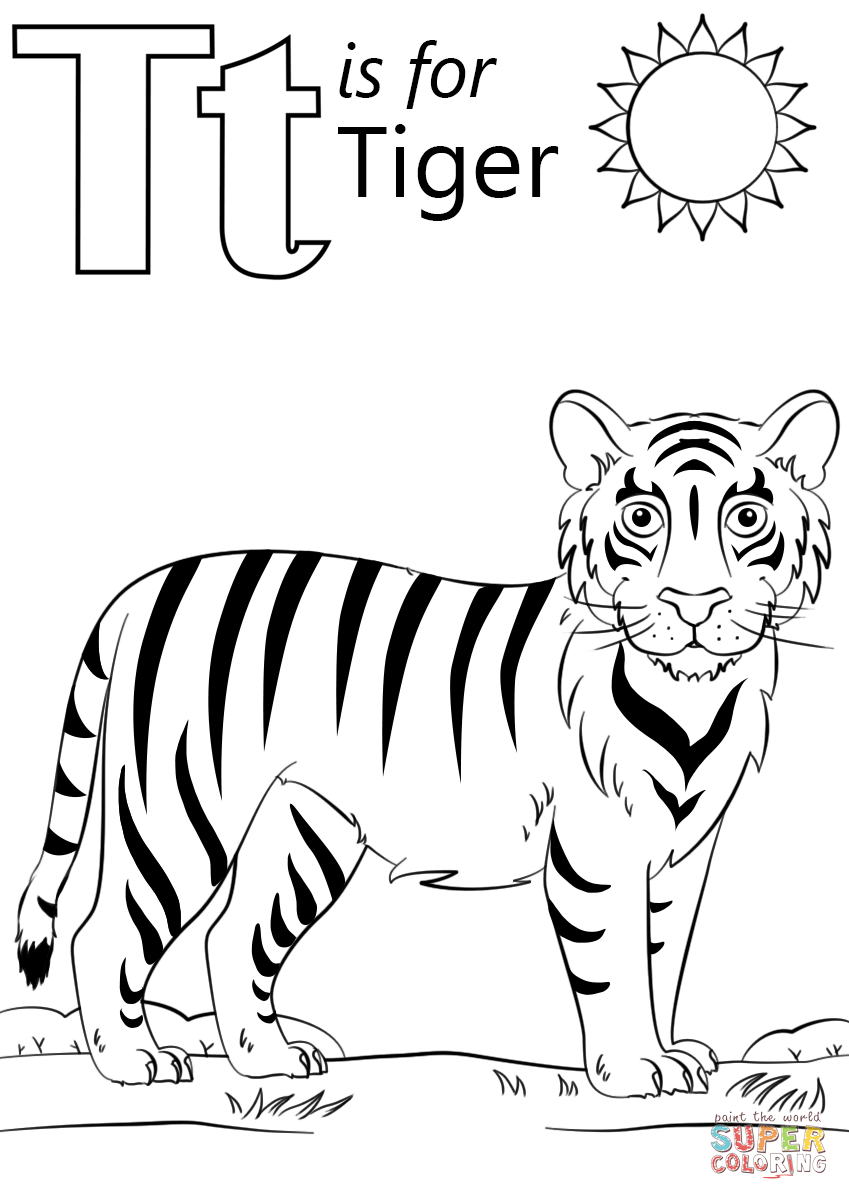 Tiger Coloring Pages for Kids Printable 18