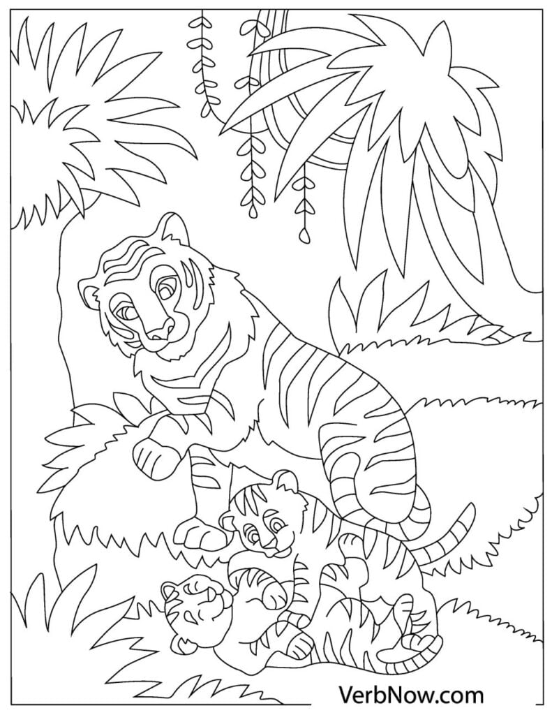 Tiger Coloring Pages for Kids Printable 20